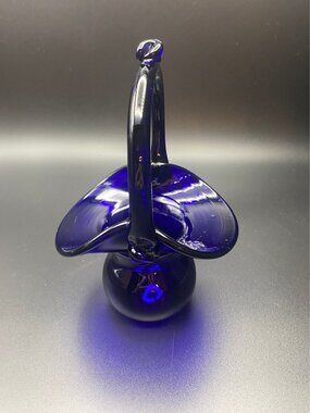 Cobalt Handled Basket